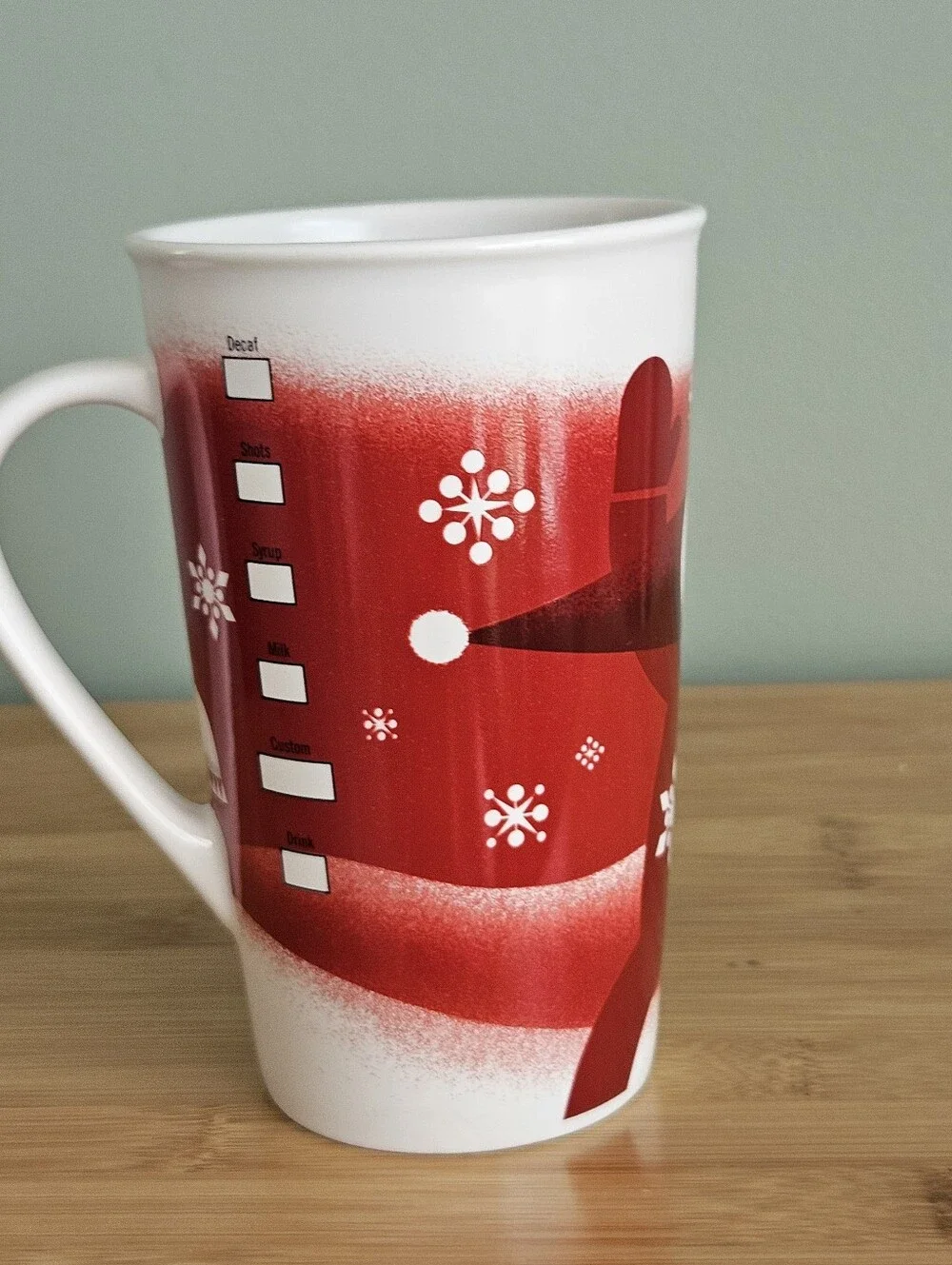 Starbucks Red Holiday Coffee Mug 2010, VTG